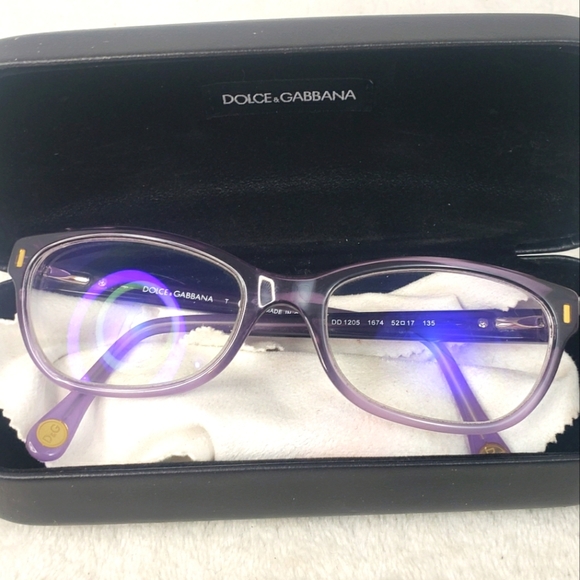 Authentic Pre-owned Dolce & Gabbana D&G purple blue eyeglasses - Picture 1 of 9